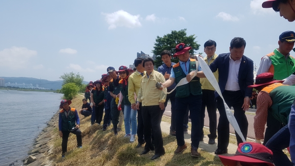 남구 지역자율방재단 수해복구 양수기 가동훈련_1
