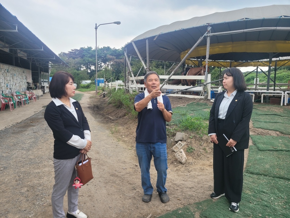 남구의회 이혜인 의원, 학생 승마체험장 현장 방문