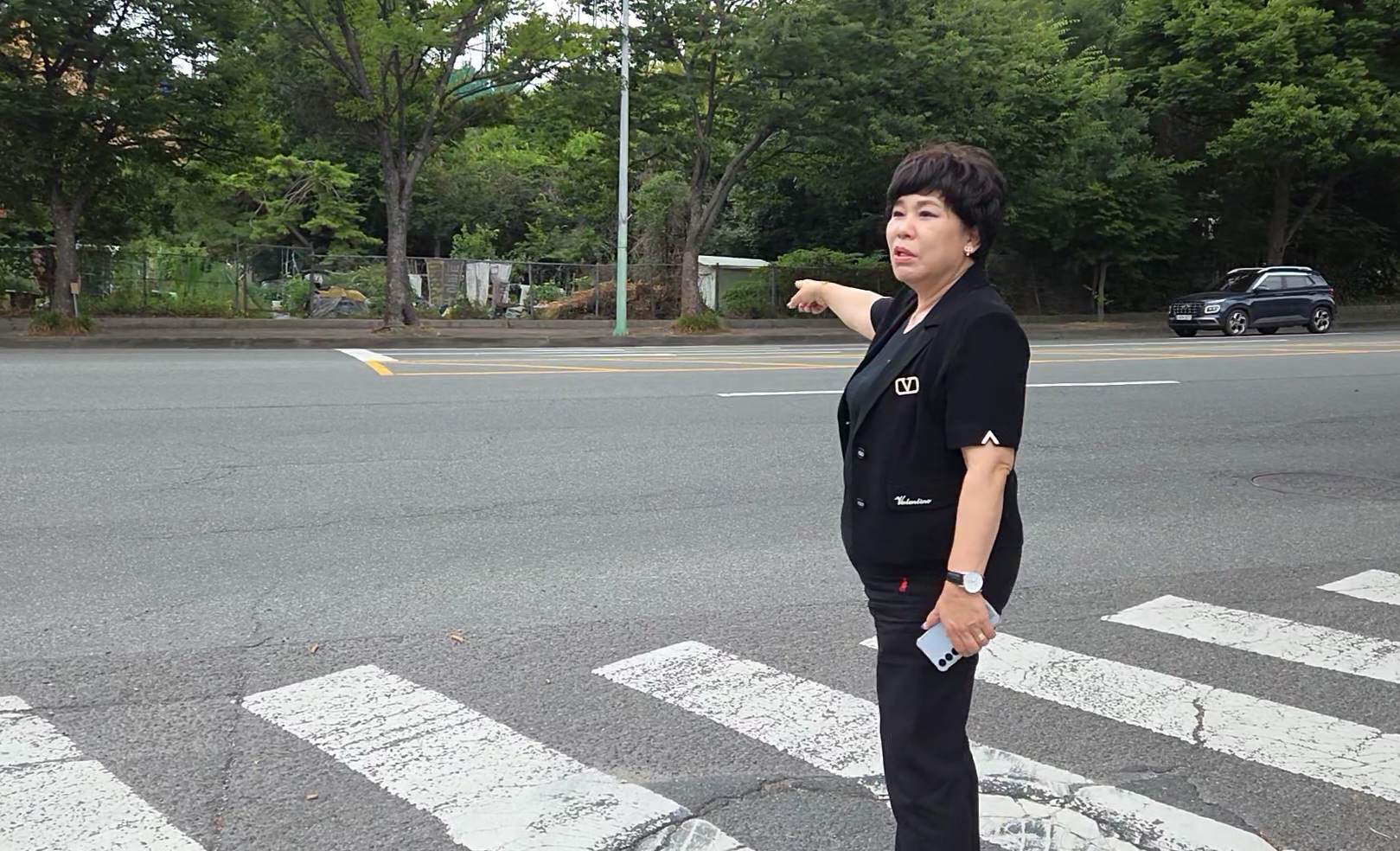 박인서 남구의원, 태화중 교차로 교통민원 현장방문